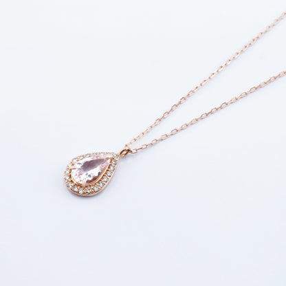 PENDANT - K18PG ピンクゴールド モルガナイト ネックレス（R607IP013）